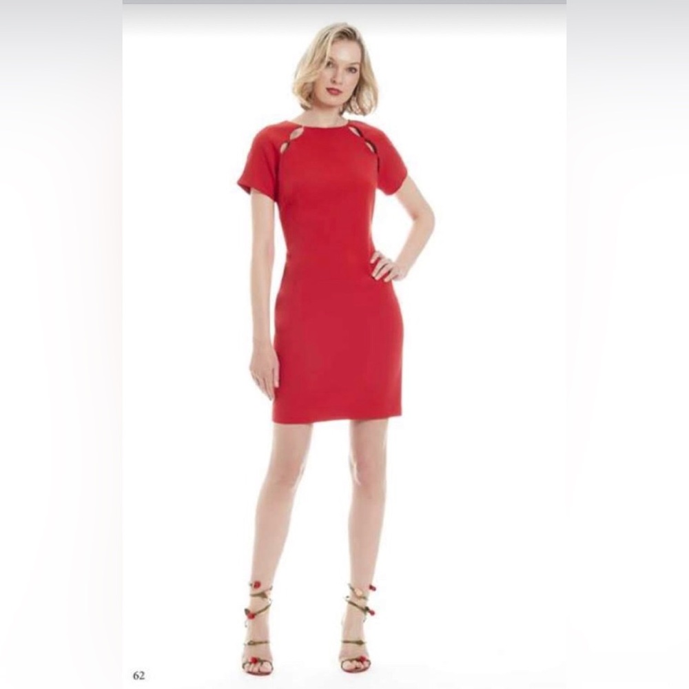 SALE - Ladies dress by Alberto Makali size 14. Red